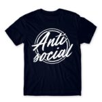 Antisocial logo Navy Men's Tee for Antisocial, Funny
