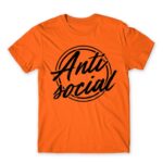 Antisocial logo Orange Men's T-shirt for Antisocial, Funny