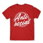 Antisocial logo Red Men's T-shirt for Antisocial, Funny