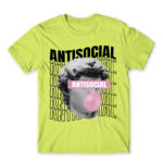 Antisocial streetwear Apple Green Men's T-shirt for Antisocial, Funny
