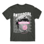 Antisocial streetwear Dark Grey Men's T-shirt for Antisocial, Funny