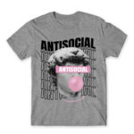 Antisocial streetwear Grey Melange Men's T-shirt for Antisocial, Funny
