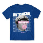 Antisocial streetwear Royal Blue Men's Tee for Antisocial, Funny