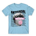 Antisocial streetwear Sky Blue Men's Tee for Antisocial, Funny