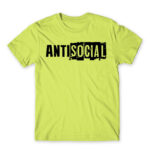 Antisocial stripe Apple Green Men's Tee for Antisocial, Funny