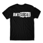 Antisocial stripe Black Men's Tee for Antisocial, Funny