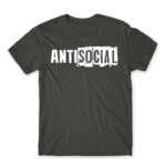 Antisocial stripe Dark Grey Men's T-shirt for Antisocial, Funny