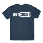 Antisocial stripe Denim Men's T-shirt for Antisocial, Funny