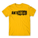 Antisocial stripe Gold Men's Tee for Antisocial, Funny