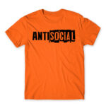 Antisocial stripe Orange Men's Tee for Antisocial, Funny
