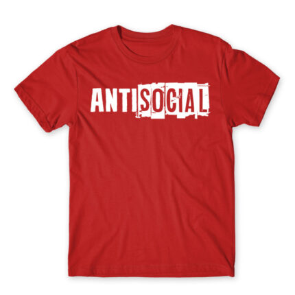 Antisocial stripe Red Men's Tee for Antisocial, Funny