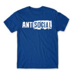 Antisocial stripe Royal Blue Men's Tee for Antisocial, Funny