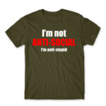 Antistupid Army Men's T-shirt for Antisocial, Funny