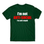Antistupid Bottle Green Men's T-shirt for Antisocial, Funny