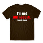 Antistupid Chocolate Men's Tee for Antisocial, Funny
