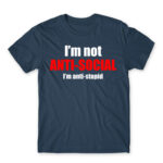 Antistupid Denim Men's T-shirt for Antisocial, Funny