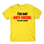 Antistupid Lemon Men's Tee for Antisocial, Funny