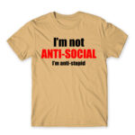 Antistupid Sand Men's Tee for Antisocial, Funny