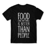 Anything is better than people Black Men's Tee for Antisocial, Funny