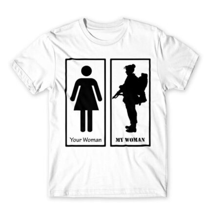 Army woman White Men's Tee for Soldier, Work