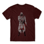 Assasin typography Burgundy Men's T-shirt
