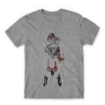 Assasin typography Grey Melange Men's Tee