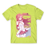 Asuna Tech Apple Green Men's T-shirt for Anime, Sword Art Online