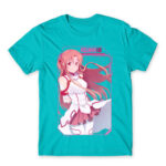 Asuna Tech Atoll Blue Men's T-shirt for Anime, Sword Art Online