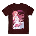 Asuna Tech Burgundy Men's T-shirt for Anime, Sword Art Online