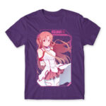 Asuna Tech Dark Purple Men's Tee for Anime, Sword Art Online