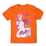 Asuna Tech Orange Men's Tee for Anime, Sword Art Online
