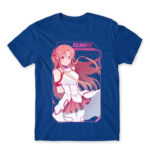 Asuna Tech Royal Blue Men's Tee for Anime, Sword Art Online