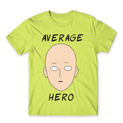 Average hero Apple Green Men's Tee for Anime, One Punch Man