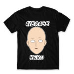 Average hero Black Men's Tee for Anime, One Punch Man