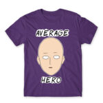 Average hero Dark Purple Men's T-shirt for Anime, One Punch Man