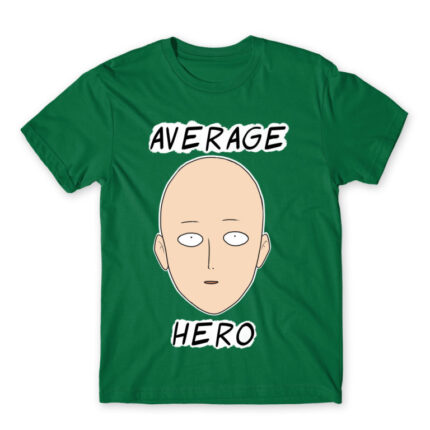 Average hero Kelly Green Men's Tee for Anime, One Punch Man