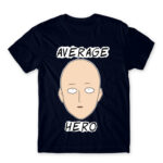 Average hero Navy Men's T-shirt for Anime, One Punch Man