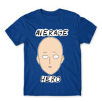 Average hero Royal Blue Men's T-shirt for Anime, One Punch Man