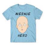 Average hero Sky Blue Men's T-shirt for Anime, One Punch Man