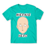 Average hero Turquoise Men's T-shirt for Anime, One Punch Man