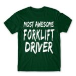 Awesome forklift driver Bottle Green Men's T-shirt for Forklift Driver, Work