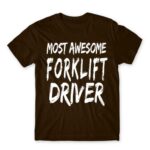 Awesome forklift driver Chocolate Men's T-shirt for Forklift Driver, Work