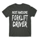 Awesome forklift driver Dark Grey Men's T-shirt for Forklift Driver, Work