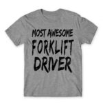 Awesome forklift driver Grey Melange Men's T-shirt for Forklift Driver, Work