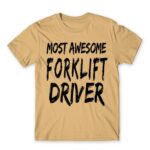 Awesome forklift driver Sand Men's T-shirt for Forklift Driver, Work