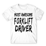 Awesome forklift driver White Men's T-shirt for Forklift Driver, Work
