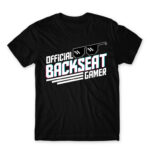 Backseat Gamer Black Men's T-shirt for Streamer, Work