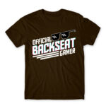 Backseat Gamer Chocolate Men's Tee for Streamer, Work