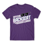 Backseat Gamer Dark Purple Men's Tee for Streamer, Work