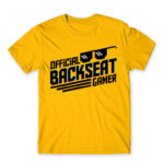 Backseat Gamer Gold Men's Tee for Streamer, Work